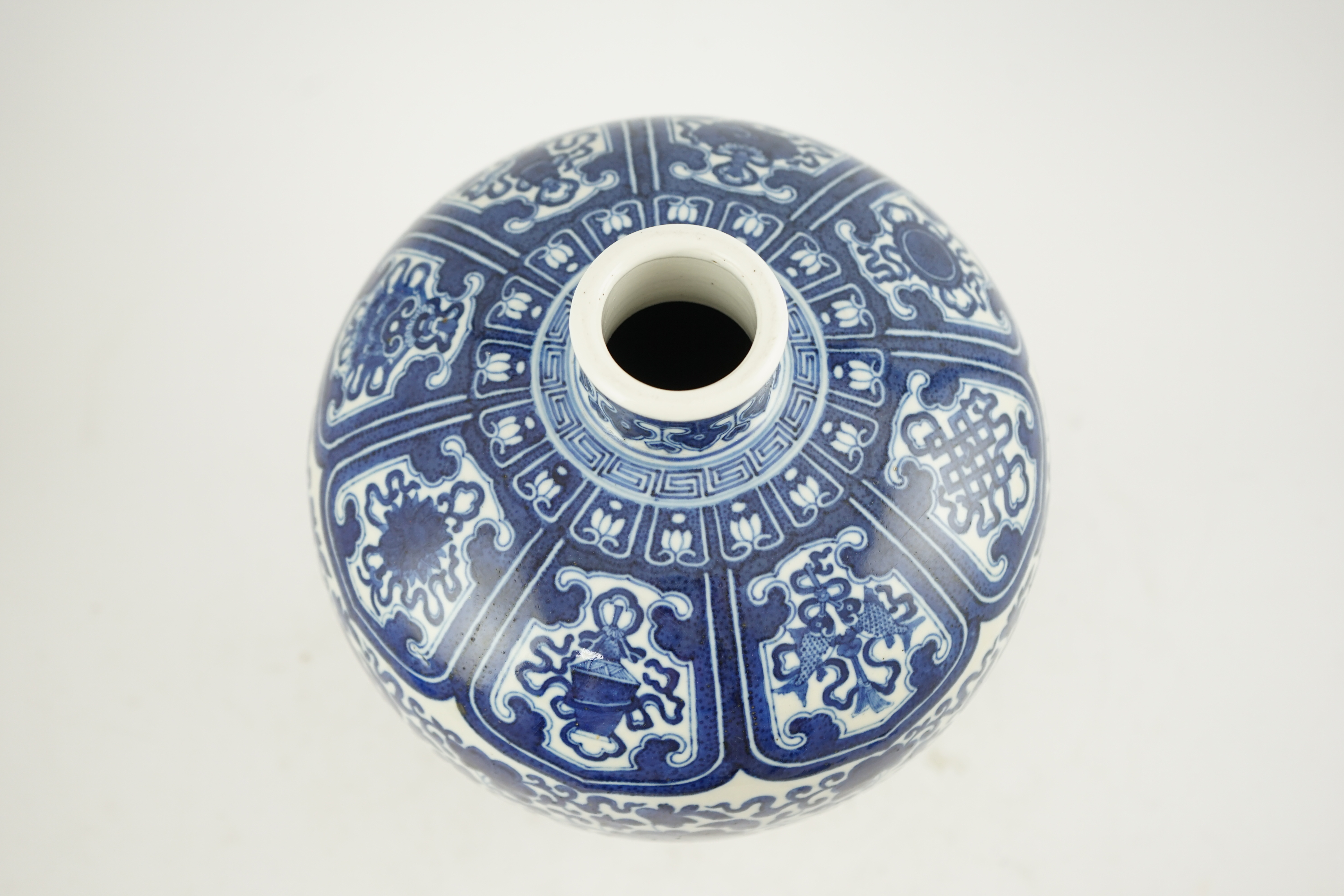 A Chinese blue and white meiping, Qianlong mark, early 20th century